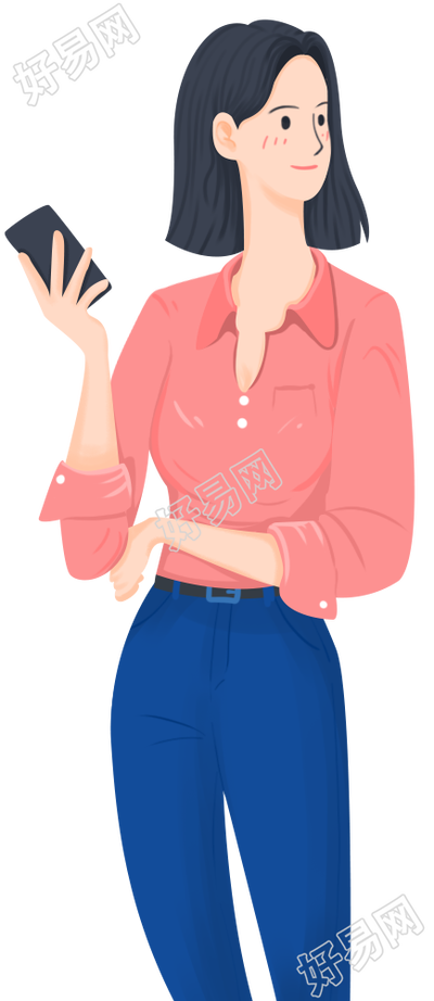 拿手机的女生