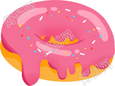 卡通美食甜甜圈