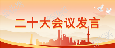 红色党政城市剪影二十大会议首图