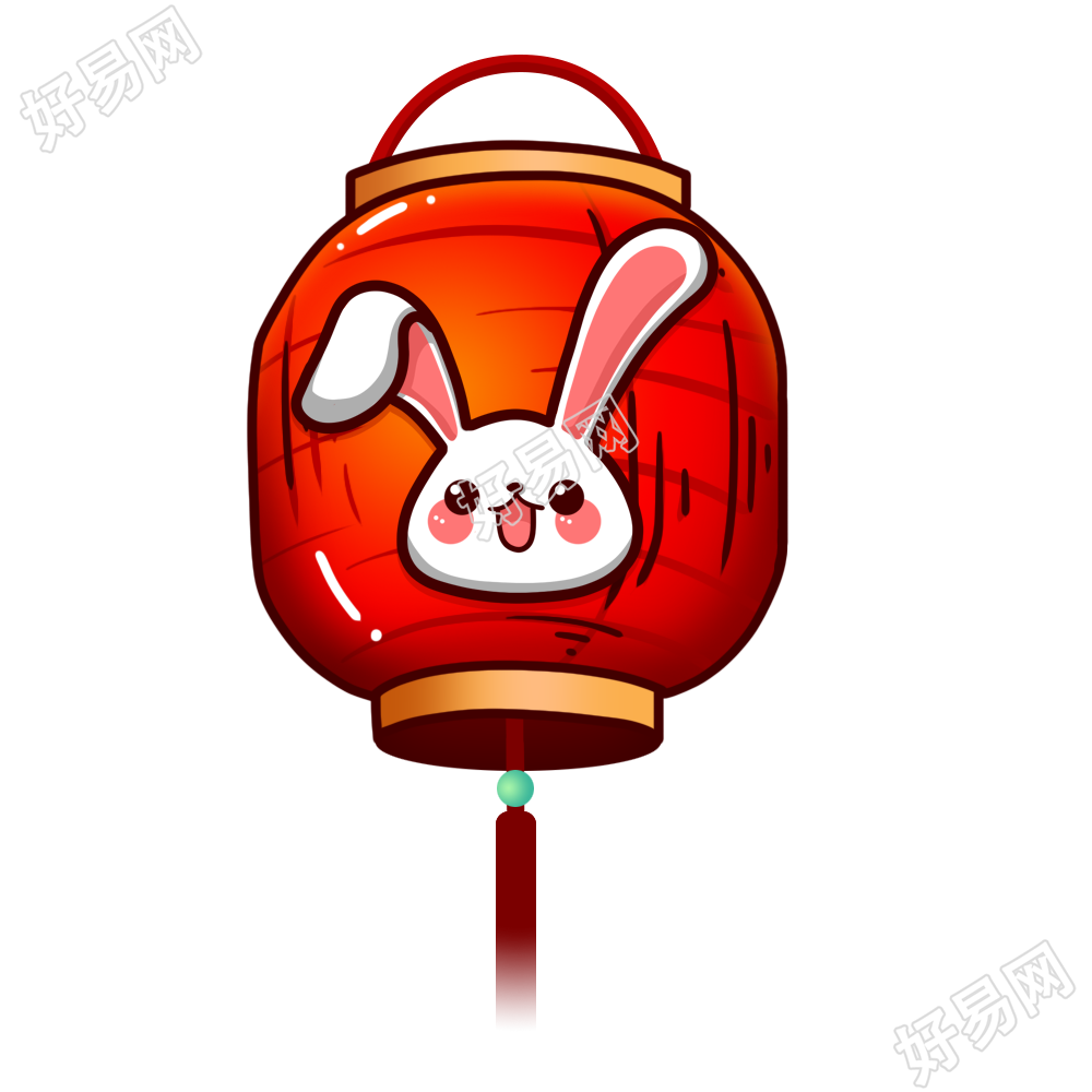 生肖灯笼兔
