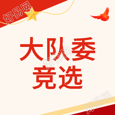 和平白鸽红色剪影大队委竞选微信公众号次图