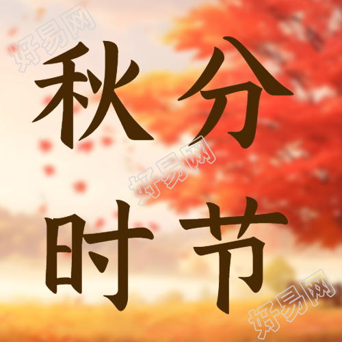 秋分时节枫叶飘落美景微信公众号次图
