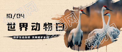 共同维护我们的家园世界动物日微信公众号首图