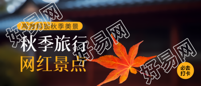 飘落的红枫叶秋游景点推荐微信公众号首图