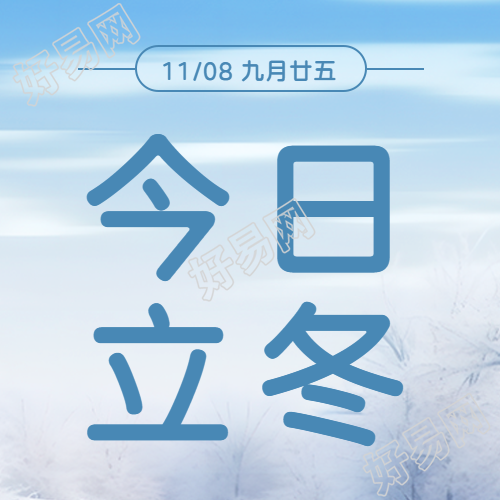 唯美雪中景色今日立冬简约微信公众号次图