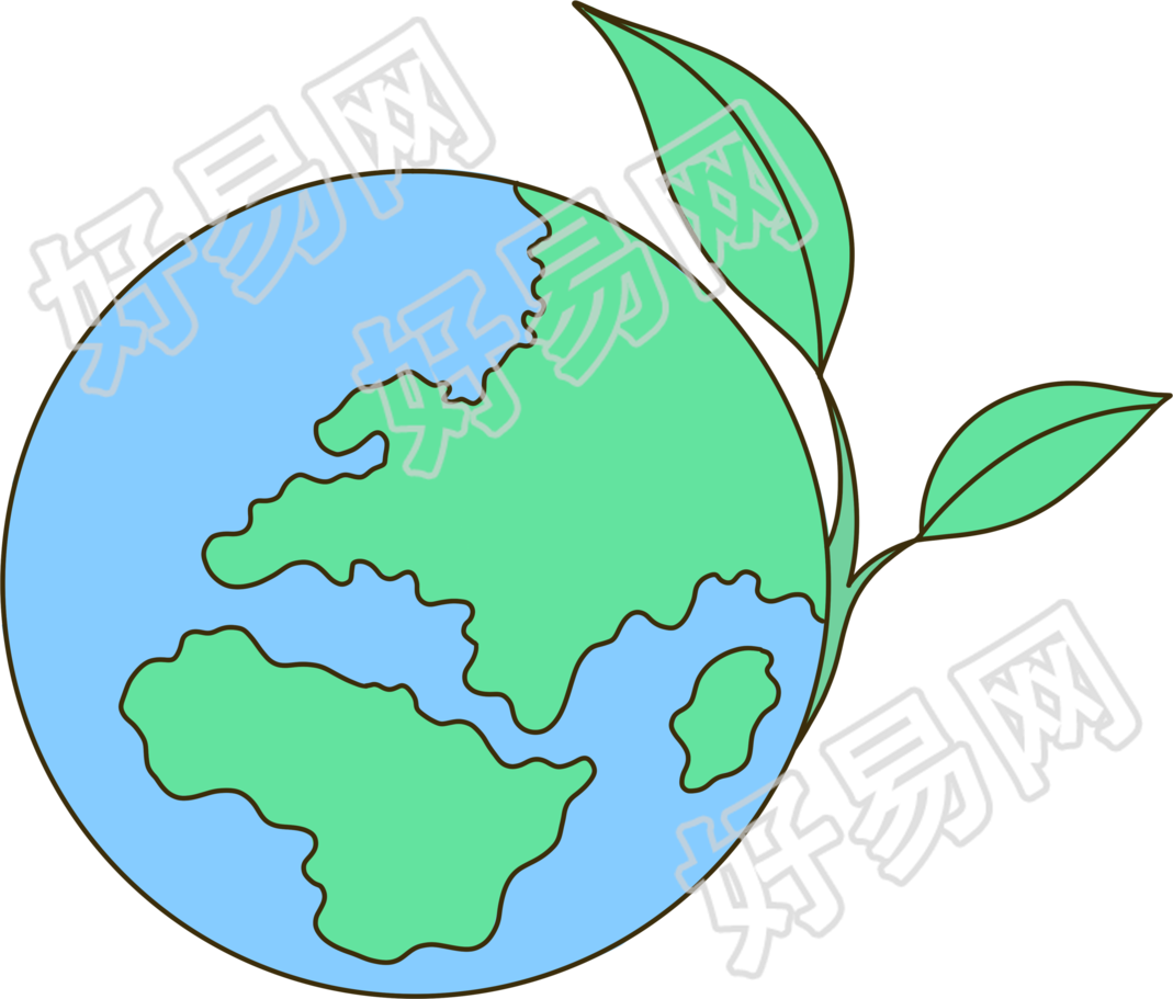 节约用水保护我们的地球手绘商用插图