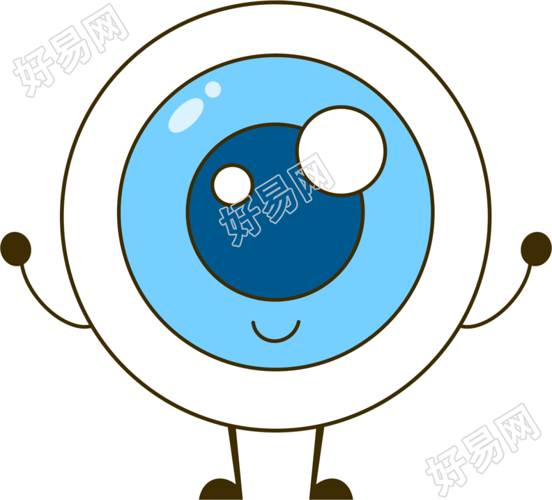 手绘可爱表情的眼睛创意素材