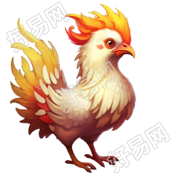 金色母鸡插画设计