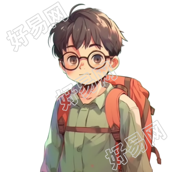 可爱动画少年插画设计