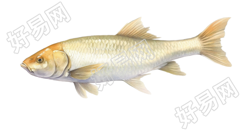金色的鱼科研插画设计