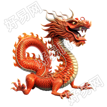 商业可用3D中国龙图形素材