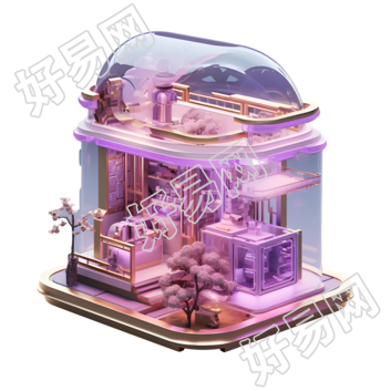创意商业图形购物店铺插画