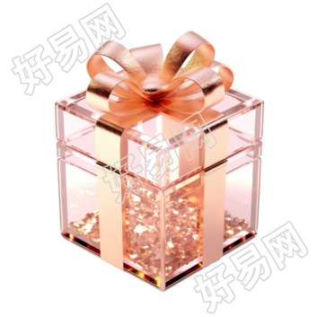 半透明礼品盒高清图形素材