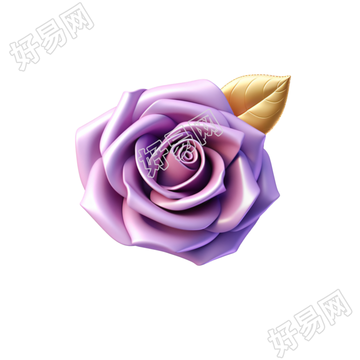 哑光质感紫色花朵商用素材