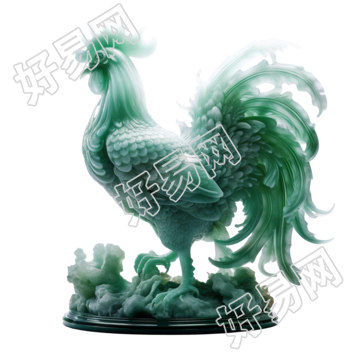 商业设计PNG立体雕刻公鸡素材