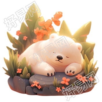 自然光下的北极熊商用素材