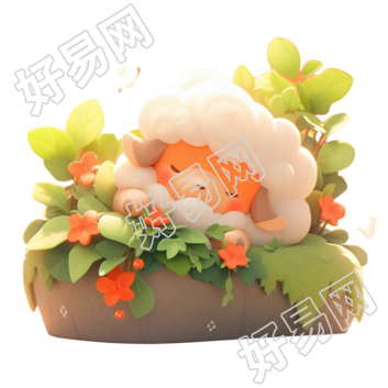 超萌动物盲盒设计插画