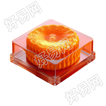 透明中秋节月饼盒元素