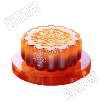 透明背景高清月饼创意图形素材