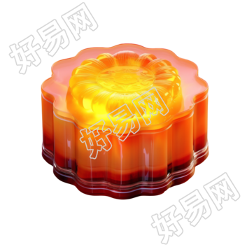 半透明月饼PNG图形素材
