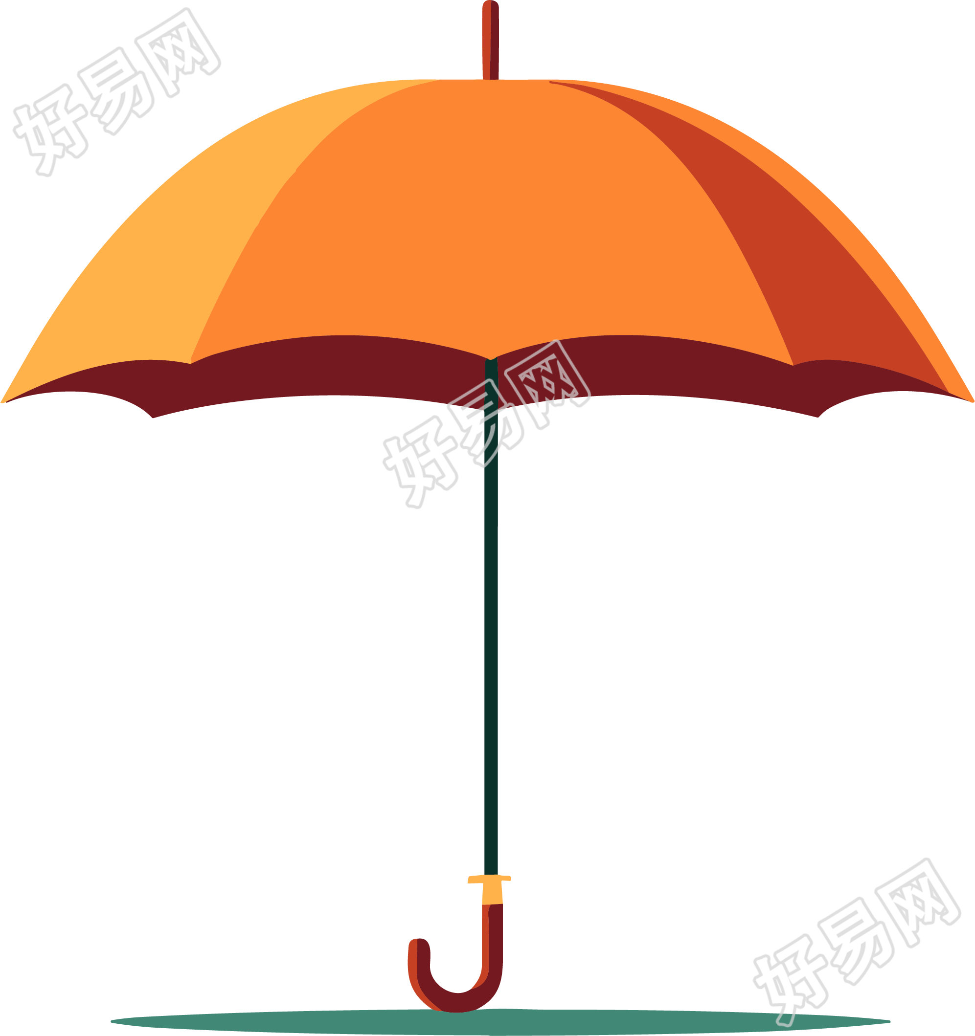 透明背景创意插画设计雨伞元素
