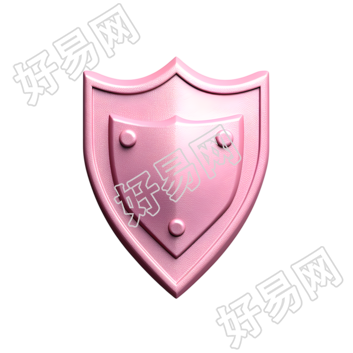 卡通风格的盾牌高清3D素材
