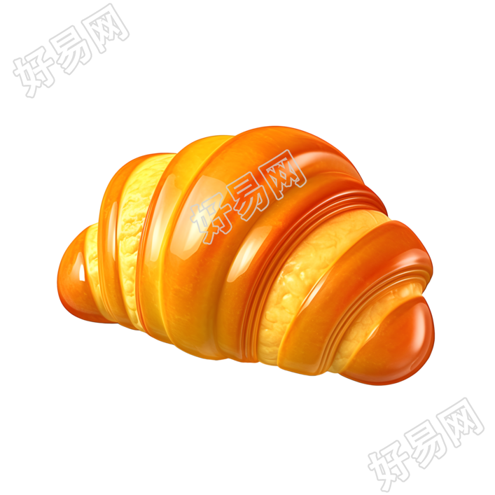 美味的牛角包3D素材