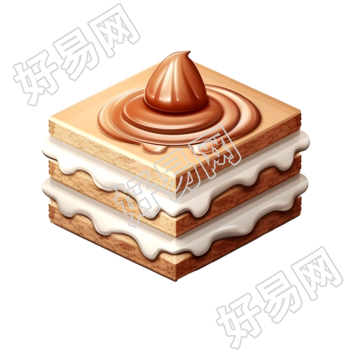 创意插画高清3D渲染卡通蛋糕素材
