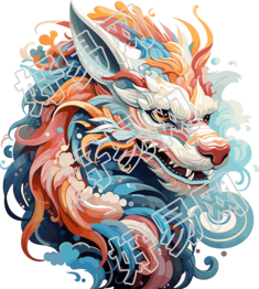 动画效果抽象龙头经典插图