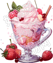 彩虹牛奶昔漫画风格创意设计插图