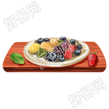 幼儿园下午水果加餐透明背景素材