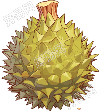 商业可用的榴莲PNG插画素材