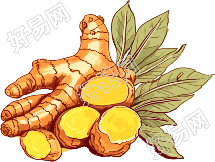 新鲜生姜矢量剪贴画PNG素材