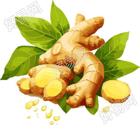 新鲜生姜PNG插画素材