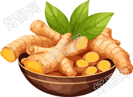 生姜创意设计元素PNG