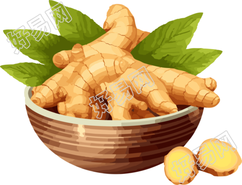 可商用生姜插图PNG