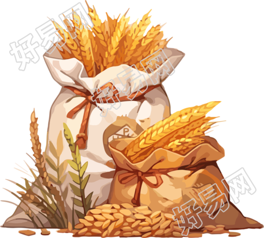 丰收时节盛满粮食PNG图形素材