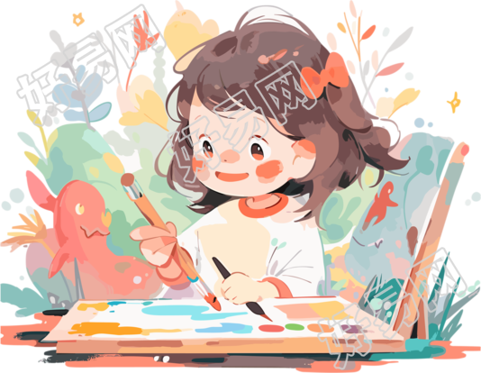 可商用少儿涂鸦高清PNG插画设计