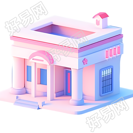 银行建筑图形素材商用插画