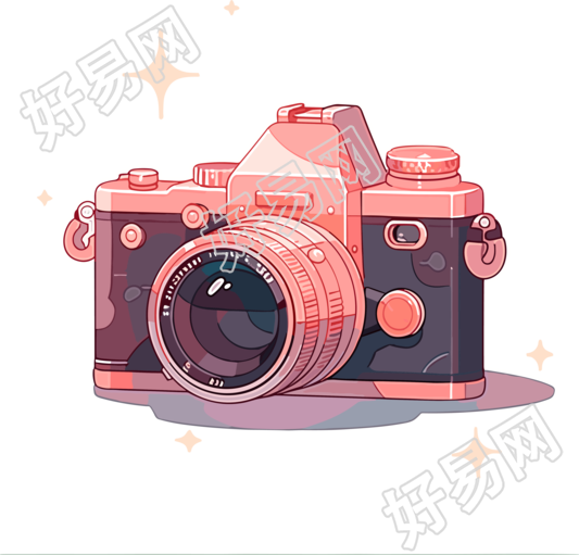 摄影旅行配件粉色相机插图