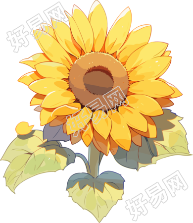 卡通太阳花创意设计图形素材