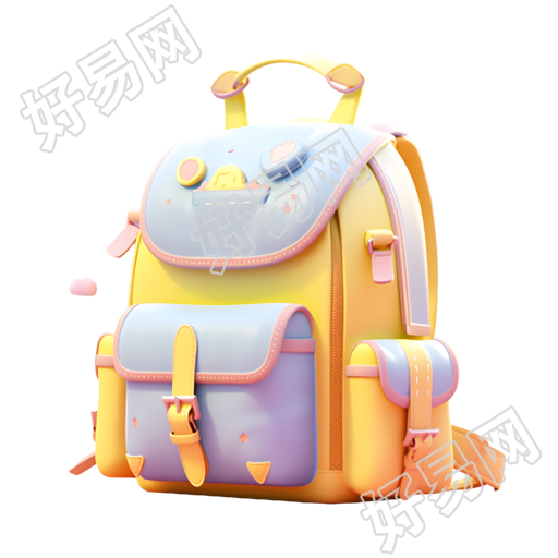 软萌三维背包模型素材