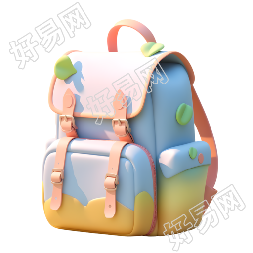 多彩书包创意设计图形素材