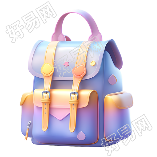 创意设计的3D背包素材