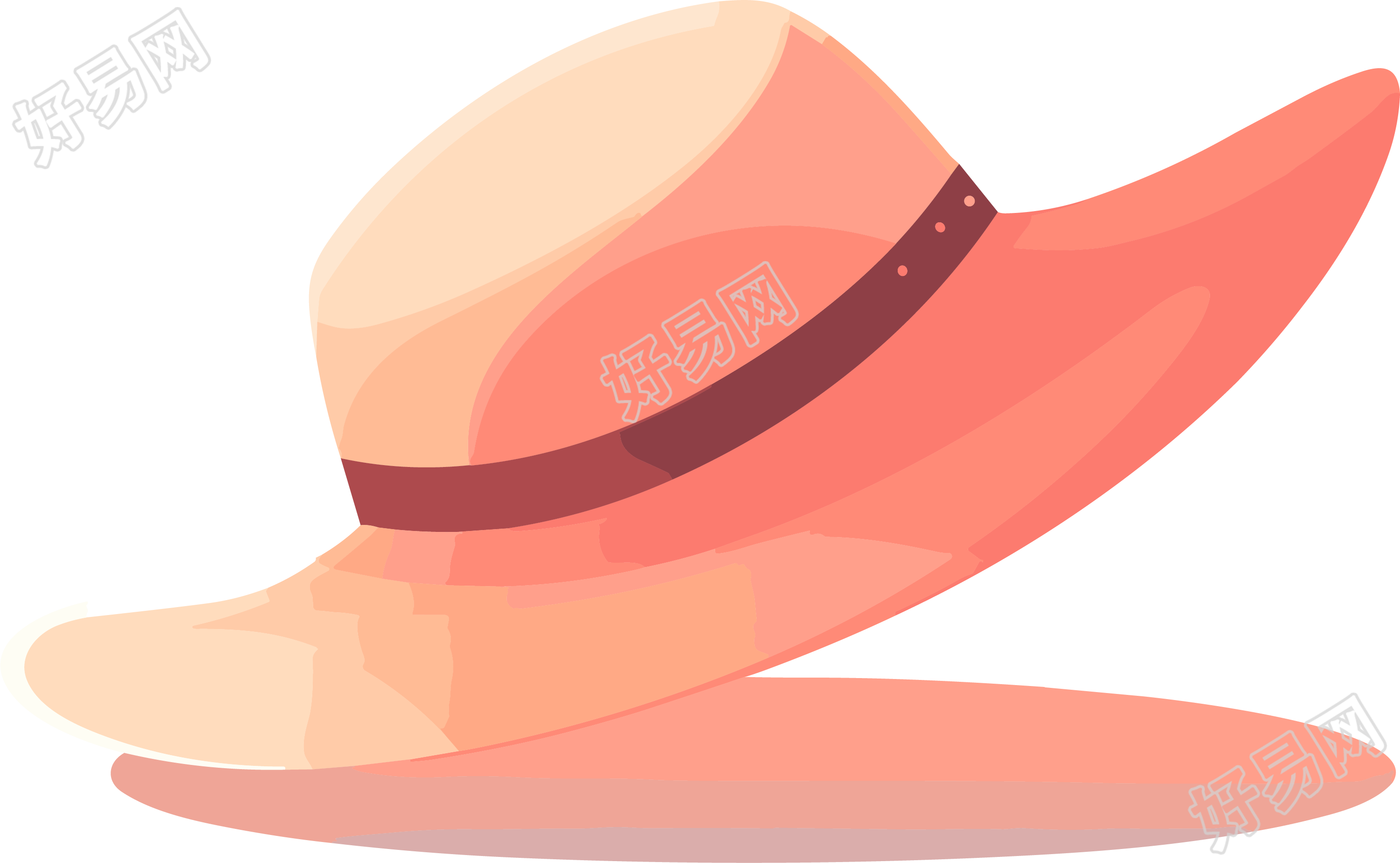 夏日阳光帽插画设计