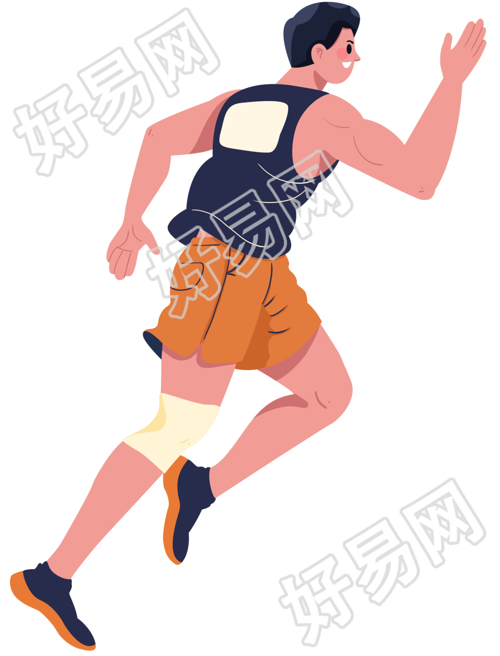 亚运会正在跑步的男生商用素材