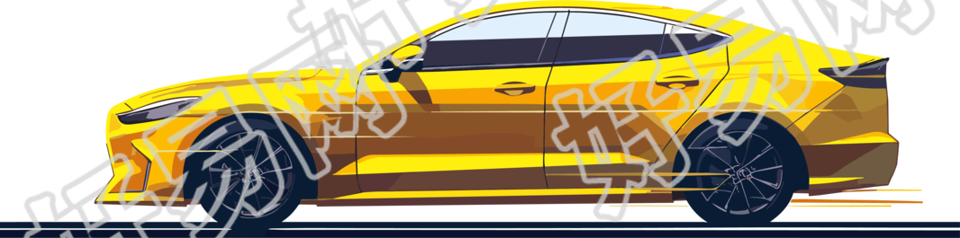 黄色汽车插画设计商业可用素材
