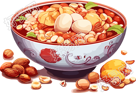创意设计八宝粥元素PNG
