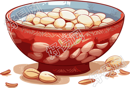 透明背景八宝粥插画设计元素
