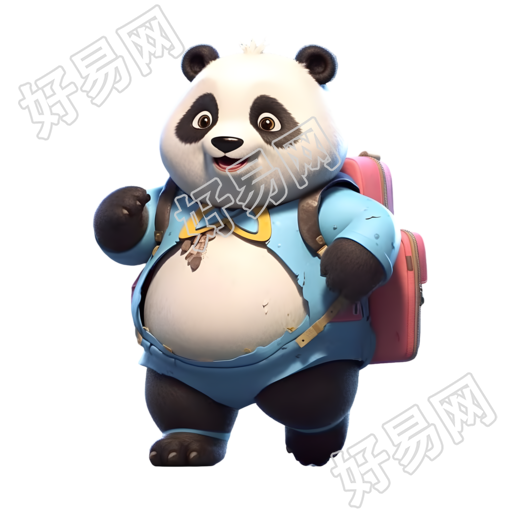 熊猫背包PNG透明背景高清图形素材